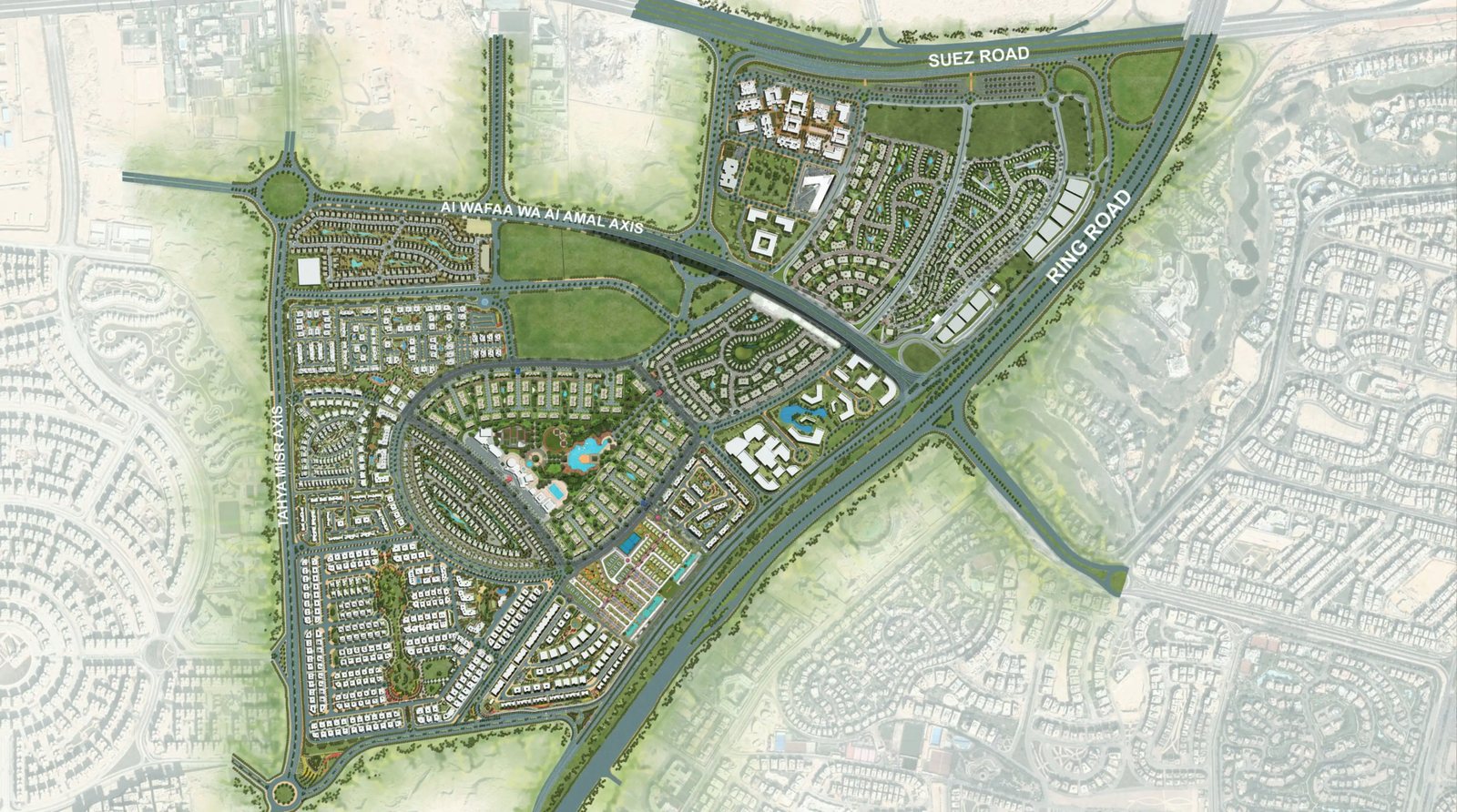 مخطط مدينة مصر العمراني بالقاهرة الجديدة Madinet Masr master plan New Cairo